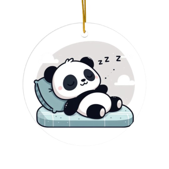 Sleeping baby panda Ceramic Ornaments