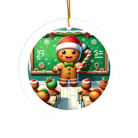 Gingerbread Teach's Yuletide Class Ceramic Ornaments