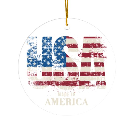 USA Made in America Ceramic Ornaments