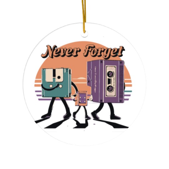 Retro Evolution Of Media Storage-Never Forget Ceramic Ornaments