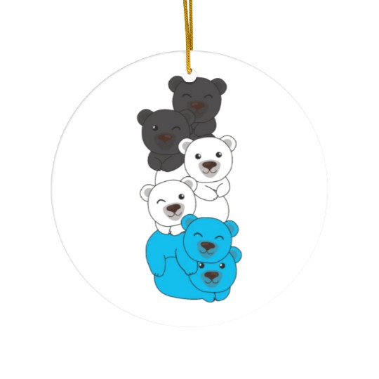 Mascic Flag Pride Lgbtq Cute Bear Ceramic Ornaments