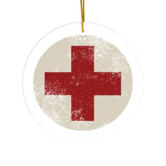 WW2 Combat Medic Symbol Ceramic Ornaments
