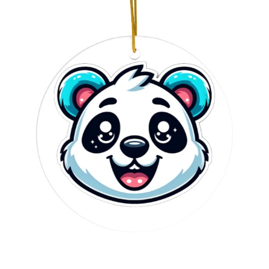 Cute Panda Cute Baby Panda Face Ceramic Ornaments