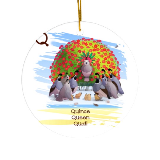 Unique Creative Cute Q Alphabet Quince Queen Quail Ceramic Ornaments