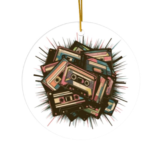 80s Retro Cassette Classic Cassette Tape for a Ceramic Ornaments