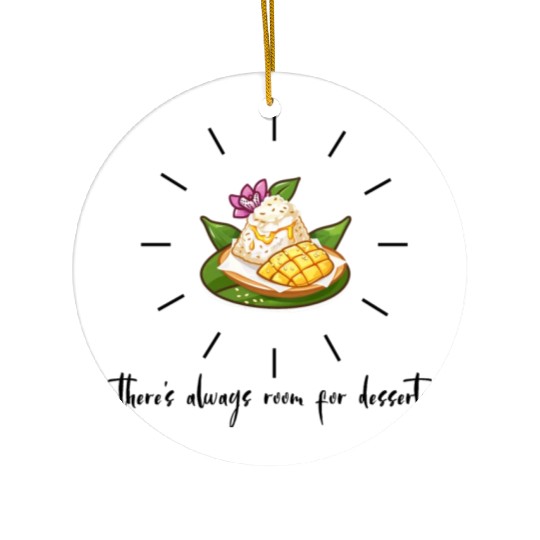 there s always room for desserts-Mango Sticky Rice Ceramic Ornaments