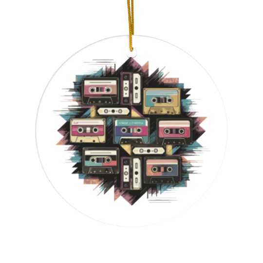80s Retro Cassette Classic Cassette Tape for a Ceramic Ornaments