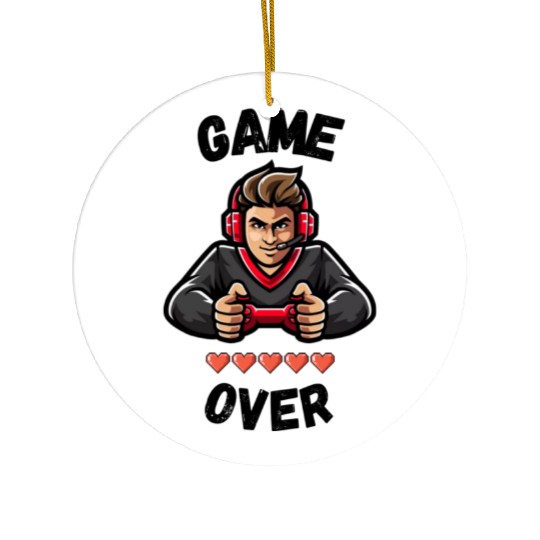 GAME OVER Ceramic Ornaments