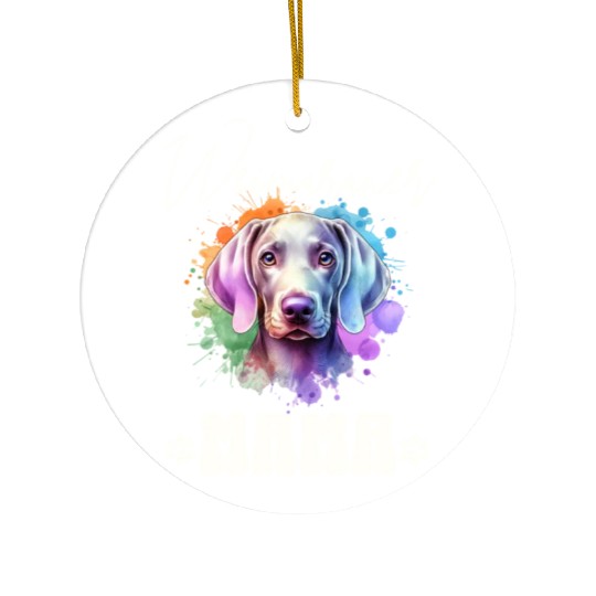 Weimaraner Mama Ceramic Ornaments