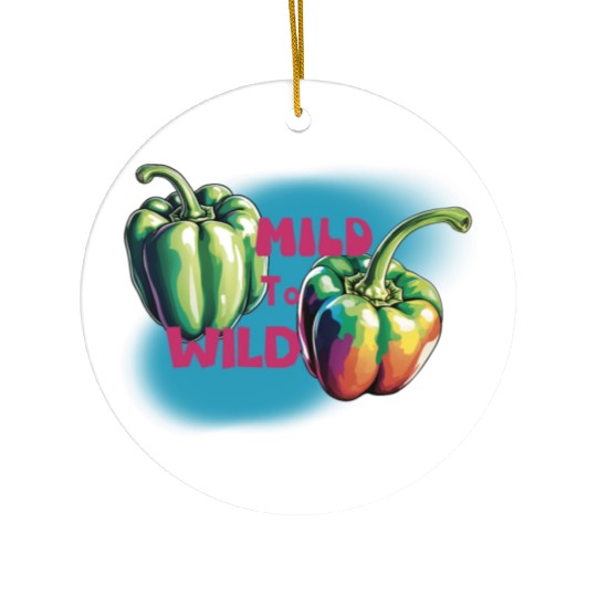 Mild to wild bel pepper Ceramic Ornaments