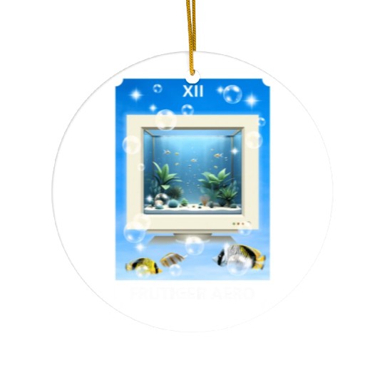 Frutiger Aero Aesthetic Tech Computer Aquarium Ceramic Ornaments