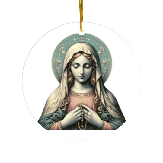 Serene Madonna ic Image Ceramic Ornaments