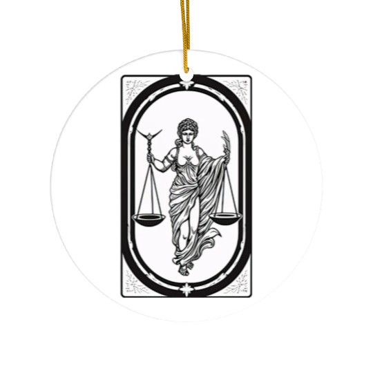 Themis Tarot Card Astrology Occult Mystical Ceramic Ornaments