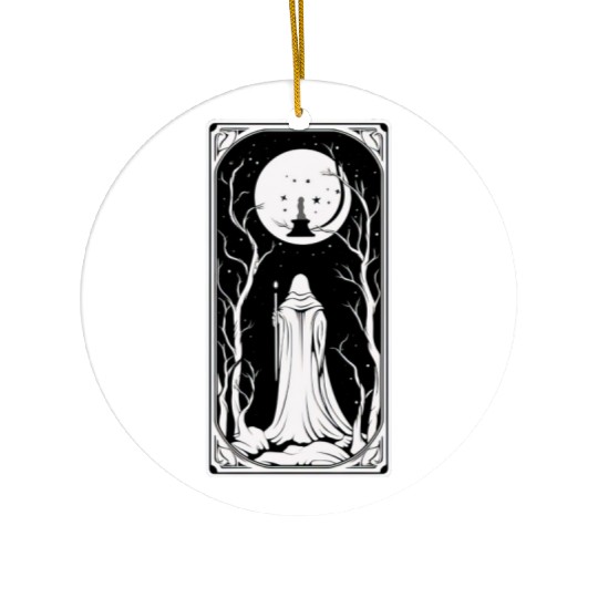 Hermit Tarot Card Astrology Occult Mystical Ceramic Ornaments