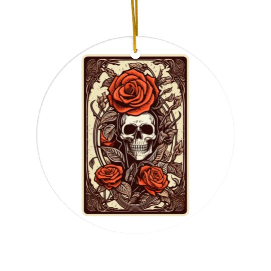 Rose Tarot Card Reader Astrology Occult Ceramic Ornaments
