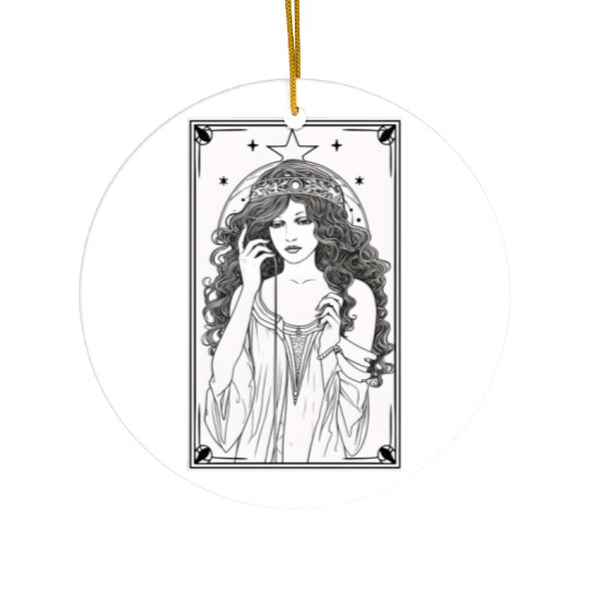 Tarot Card Astrology Occult Mystical Ceramic Ornaments