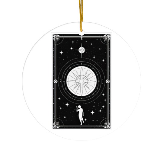Tarot Card Astrology Occult Mystical Witchy Ceramic Ornaments