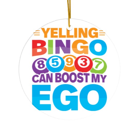 Funny Bingo Caller Ceramic Ornaments