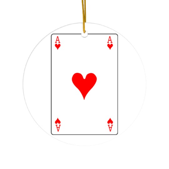 Hearts Playing Card Ceramic Ornaments