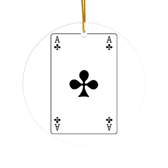 Clover Playing card ace Ceramic Ornaments