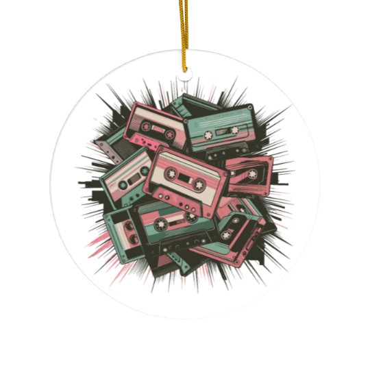 80s Retro Cassette Classic Cassette Tape for a Ceramic Ornaments