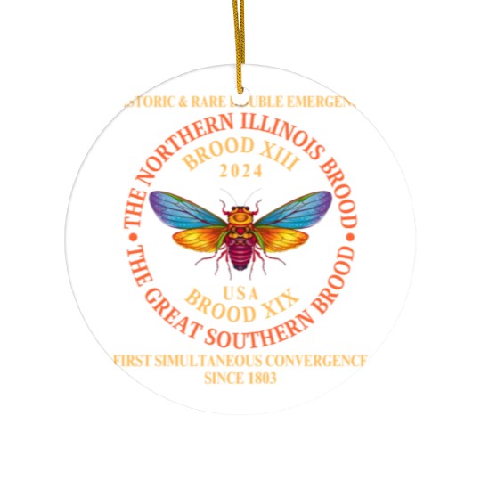 Cicada 2024 Event Brood XIX & XIII Emergence Ceramic Ornaments