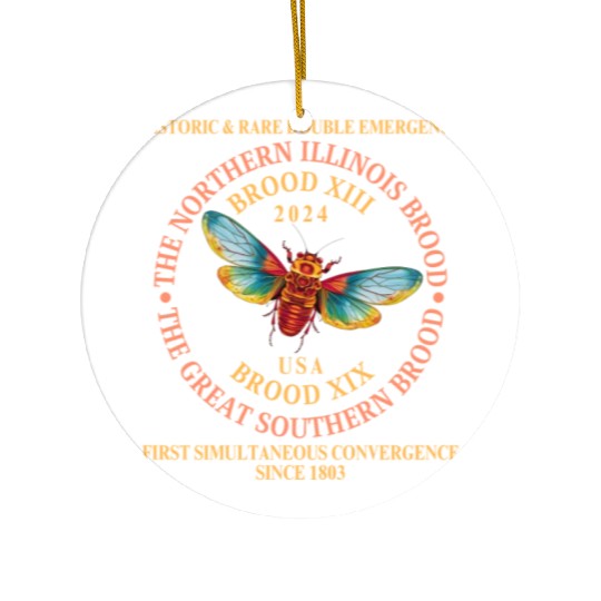 Cicada Brood XIII Brood XIX 2024 Emergence Ceramic Ornaments
