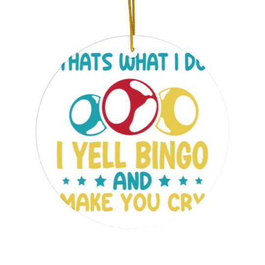 Funny Bingo Player Ceramic Ornaments