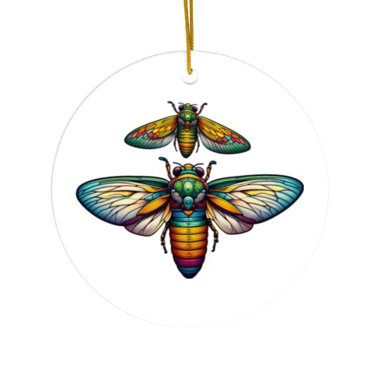 Colorful Cicada Insect Great Eastern Brood Cicada Ceramic Ornaments