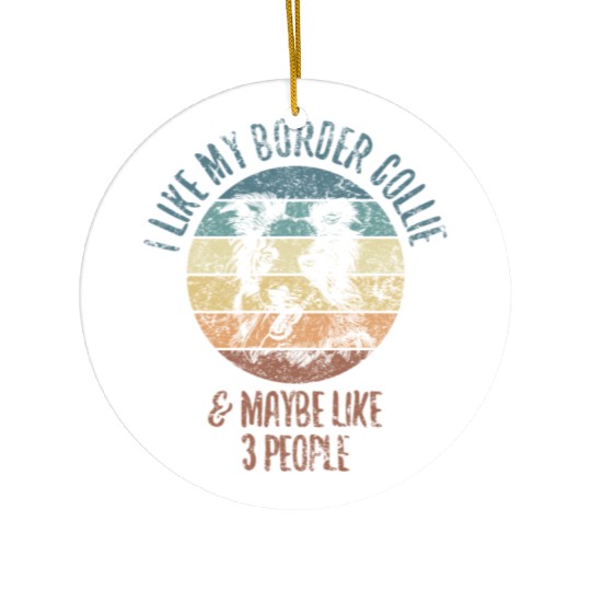 Unique Border Collie Design For Dog Lovers Ceramic Ornaments