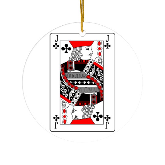 Jack Playing card clover Ceramic Ornaments