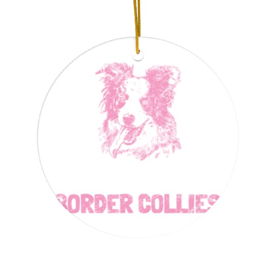 Unique Border Collie Design For Dog Lovers Ceramic Ornaments