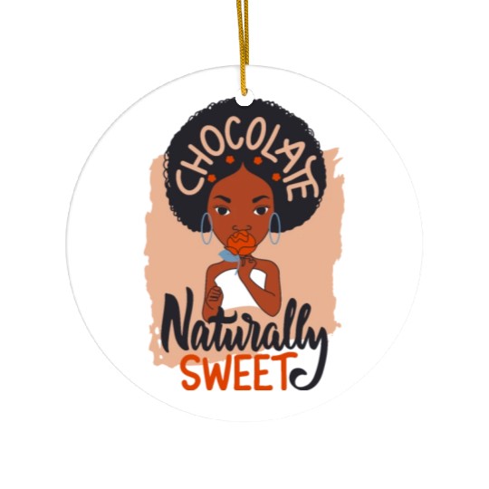 Chocolate naturally sweet Ceramic Ornaments