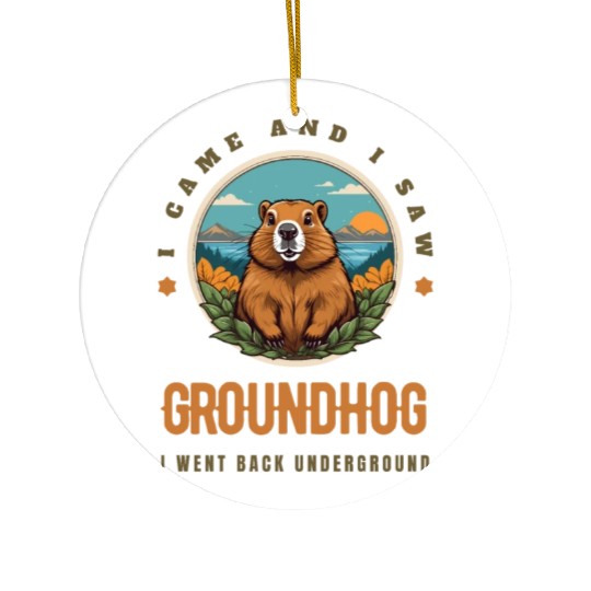 Groundhog Ceramic Ornaments