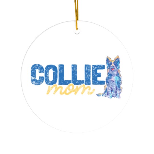 Unique Border Collie Design For Dog Lovers Ceramic Ornaments