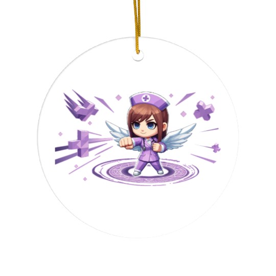 Chibi Nurse Angel Ceramic Ornaments