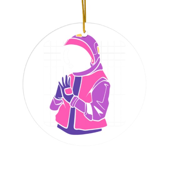 Cyberpunk Astronaut Digital Artist Ceramic Ornaments