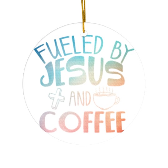 Cool Coffee Jesus Art Christian Coffee Lover Ceramic Ornaments
