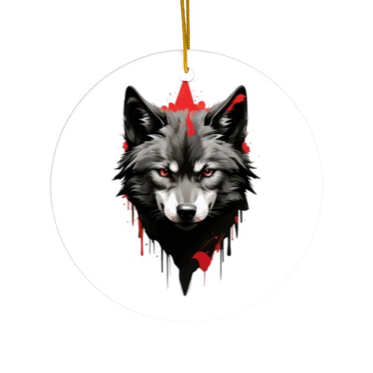 Three Wolf Moon Ceramic Ornaments