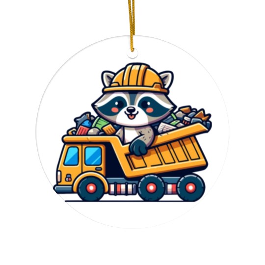 Recycle Raccoon: Cleanup Crew Captain Ceramic Ornaments
