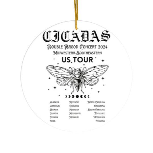 Cicada Lover Cicada Reunion US Tour 2024 Ceramic Ornaments