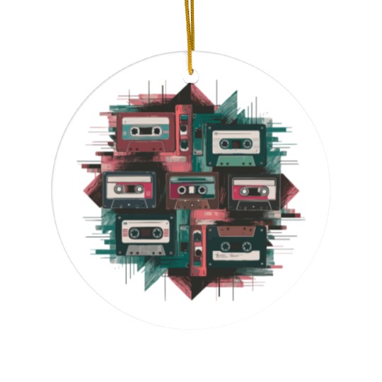 80s Retro Cassette Classic Cassette Tape for a Ceramic Ornaments