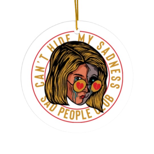 sad people club Ceramic Ornaments