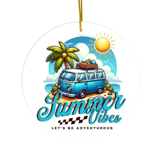 Summer Vibes Ceramic Ornaments