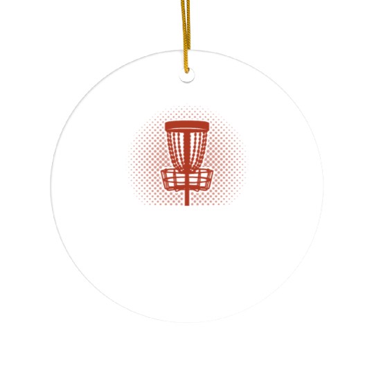 Never Underestimate A Dude Who Plays Disc Golf Fri Ceramic Ornaments