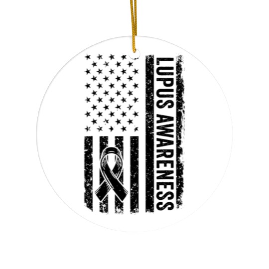 Lupus We Wear Purple for Lupus Awareness Ceramic Ornaments