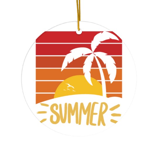 Summer Sunset Ceramic Ornaments