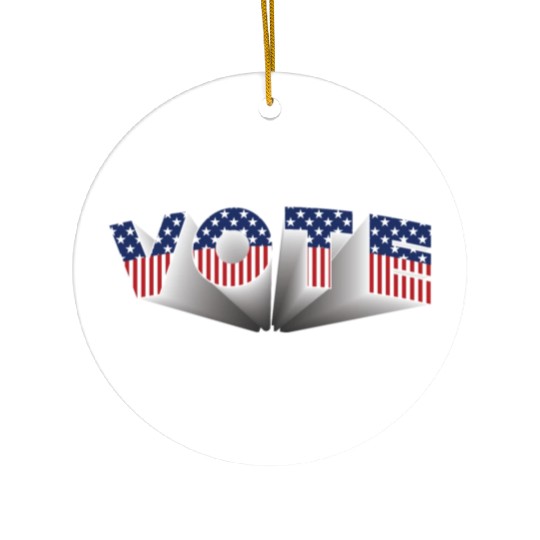 Vote - Stars and Stripes Ceramic Ornaments