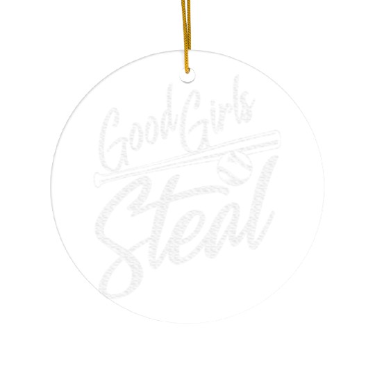 Softball Art Good Girls Steal Baseball Pitcher Ceramic Ornaments