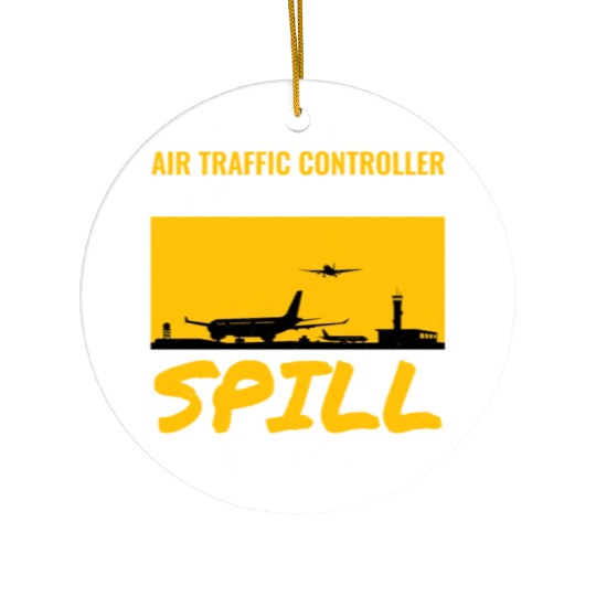 Air Traffic Controller ATC Aviation Humor Airplane Ceramic Ornaments